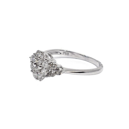 18K White Gold Ladies' Ring with Round Cut Diamonds - Image 2