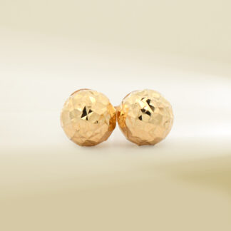 18K Yellow Gold Mini Ball Earrings