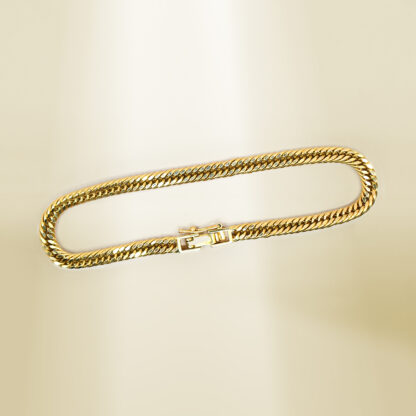 18K Yellow Gold Curb Chain Bracelet - Image 3