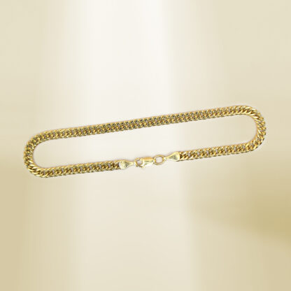 18K Yellow Gold Curb Chain Bracelet - Image 3