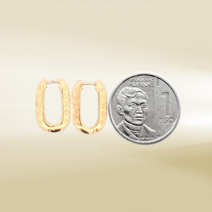 18K Yellow Gold Brand-Inspired Earrings - Image 2