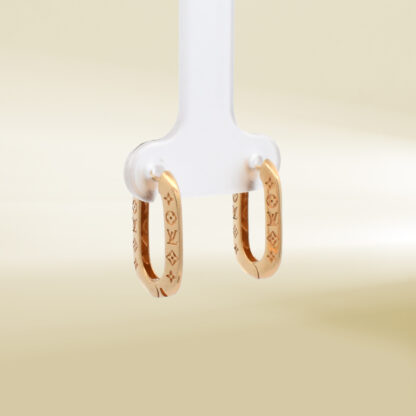 18K Yellow Gold Brand-Inspired Earrings - Image 4
