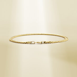 18K Yellow Gold Curb Chain Bracelet