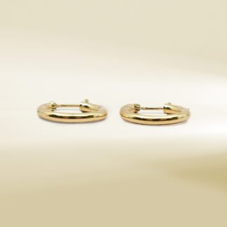18K Yellow Gold Mini Hoop Earrings