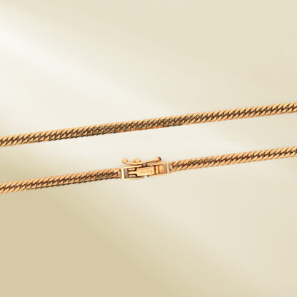 18K Yellow Gold Curb Chain Necklace - Image 3