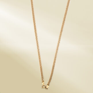 18K Yellow Gold Curb Chain Necklace