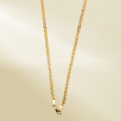18K Yellow Gold Curb Chain Necklace