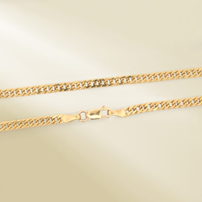 18K Yellow Gold Curb Chain Necklace - Image 3
