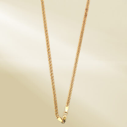 18K Yellow Gold Curb Chain Necklace