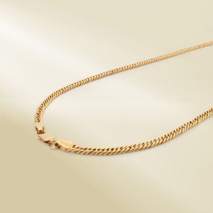 18K Yellow Gold Curb Chain Necklace - Image 2