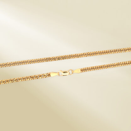 18K Yellow Gold Curb Chain Necklace - Image 3