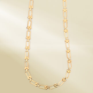 18K Yellow Gold Brand-Inspired Necklace