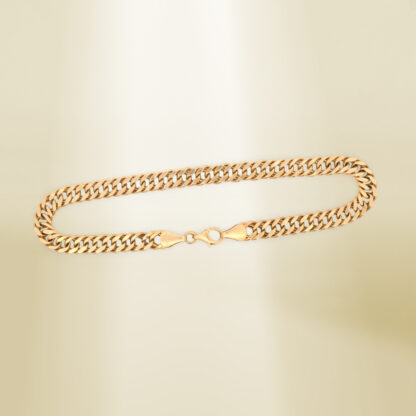 18K Yellow Gold Curb Chain Bracelet - Image 3