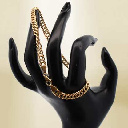 18K Yellow Gold Curb Chain Bracelet - Image 4