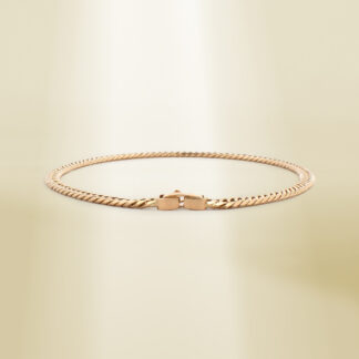 18K Yellow Gold Curb Chain Bracelet