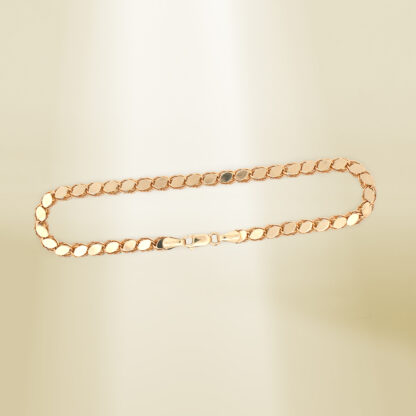 18K Yellow Gold Damascus Chain Bracelet - Image 3
