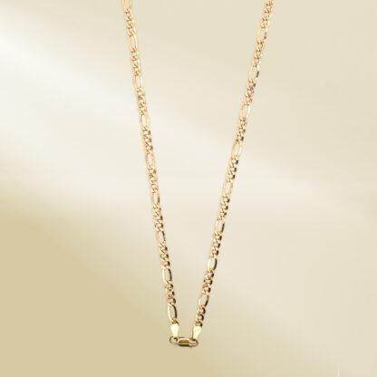 18K Yellow Gold Figaro Chain Necklace