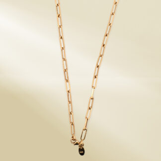 18K Yellow Gold Paperclip Chain Necklace