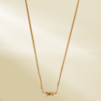 18K Yellow Gold Curb Chain Necklace