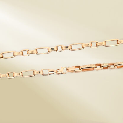 18K Yellow Gold Brand-Inpired Figaro Chain Necklace - Image 3
