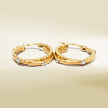 18K Two-Tone Brand Inspired Layered Hoop Earrings