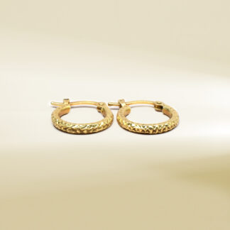 18K Yellow Gold Mini Hoop Earrings