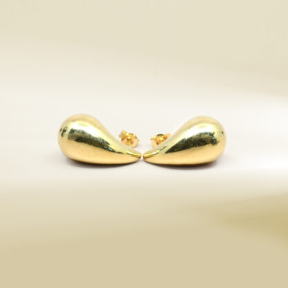 18K Yellow Gold Teardrop Earrings