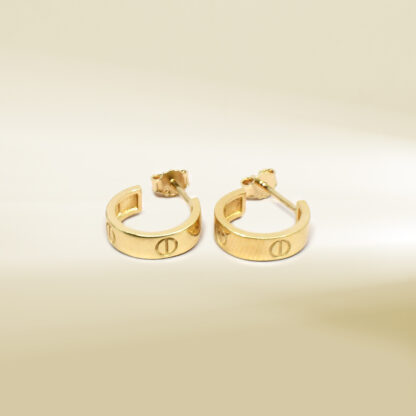 18K Yellow Gold Open Hoop Earrings