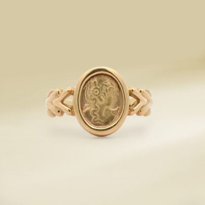 18K Yellow Gold Signet Design  Ladies' Ring