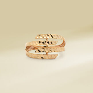 18K Yellow Gold Wrap Design Ladies' Ring