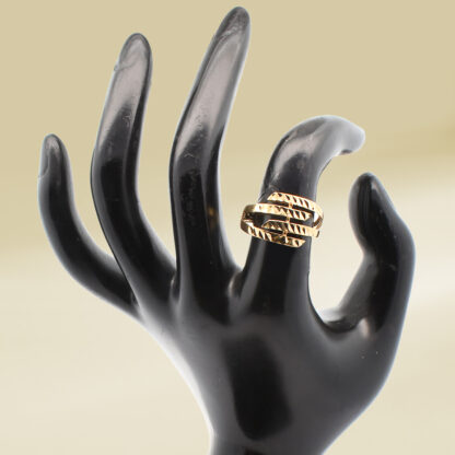 18K Yellow Gold Wrap Design Ladies' Ring - Image 4