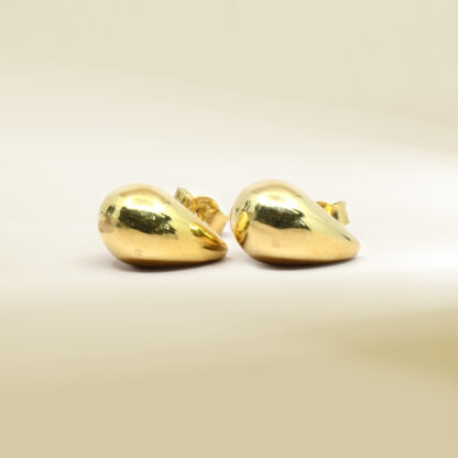 18K Yellow Gold Teardrop Earrings