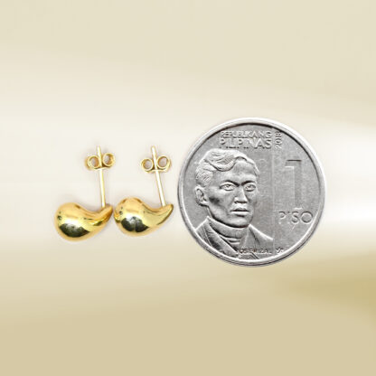 18K Yellow Gold Teardrop Earrings - Image 2