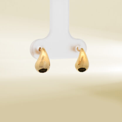 18K Yellow Gold Teardrop Earrings - Image 4