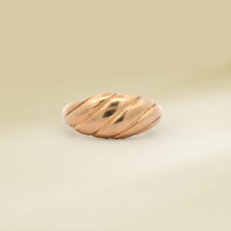 18K Yellow Gold Half Croissant Ladies' Ring