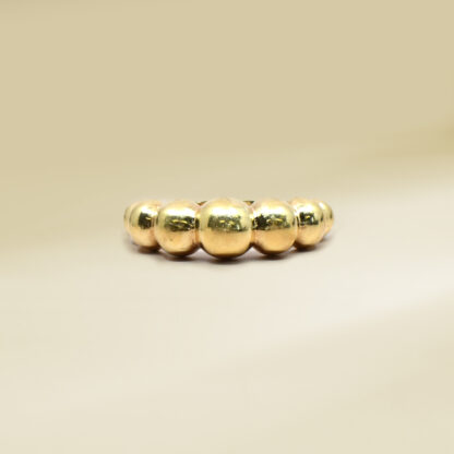 18K Yellow Gold Bubble Design Ladies' Ring