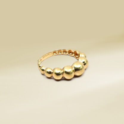 18K Yellow Gold Bubble Design Ladies' Ring - Image 2
