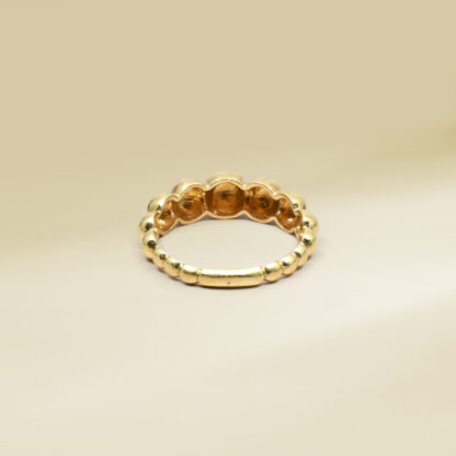 18K Yellow Gold Bubble Design Ladies' Ring - Image 3