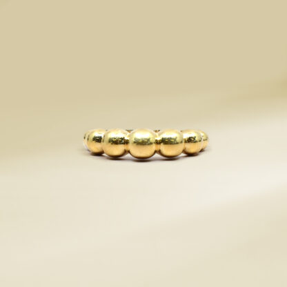 18K Yellow Gold Bubble Design Ladies' Ring