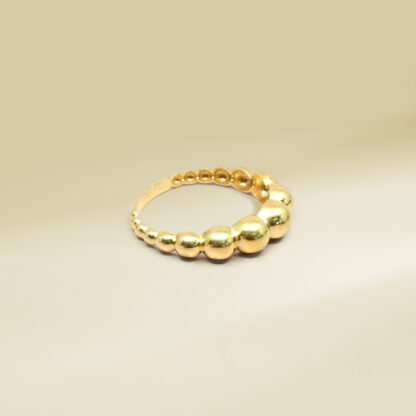18K Yellow Gold Bubble Design Ladies' Ring - Image 2