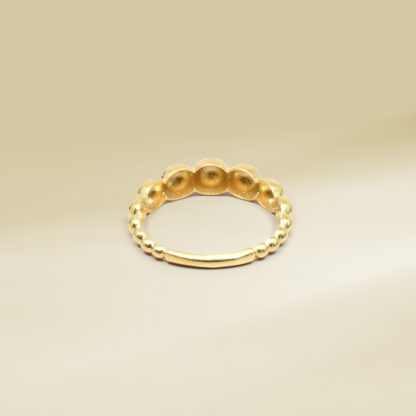 18K Yellow Gold Bubble Design Ladies' Ring - Image 3