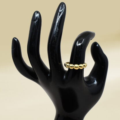 18K Yellow Gold Bubble Design Ladies' Ring - Image 4