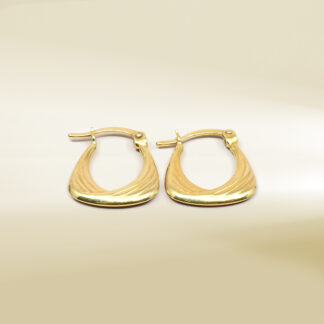 18K Yellow Gold Handbag Shaped Earrings