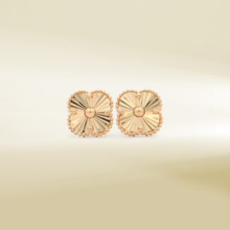 18K Yellow Gold Brand-Inspired Earrings