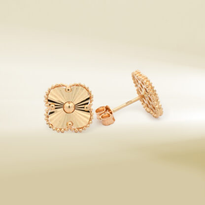 18K Yellow Gold Brand-Inspired Earrings - Image 3