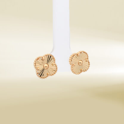 18K Yellow Gold Brand-Inspired Earrings - Image 4