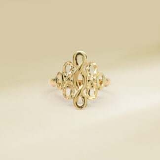 18K Yellow Gold Infinity Design Ladies' Ring
