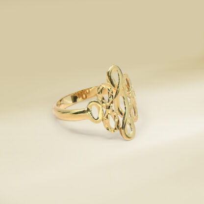 18K Yellow Gold Infinity Design Ladies' Ring - Image 2