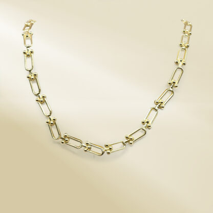 18K Yellow Gold Brand-Inpired Necklace - Image 4