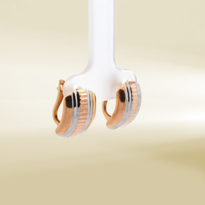 18K Tri-Color Earrings - Image 4